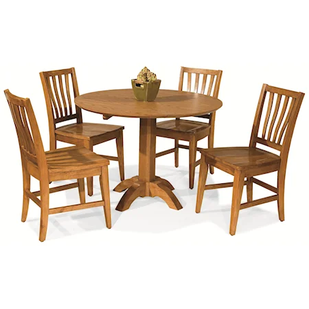 5-Piece Laminate Top Drop Leaf Table & Chair Set